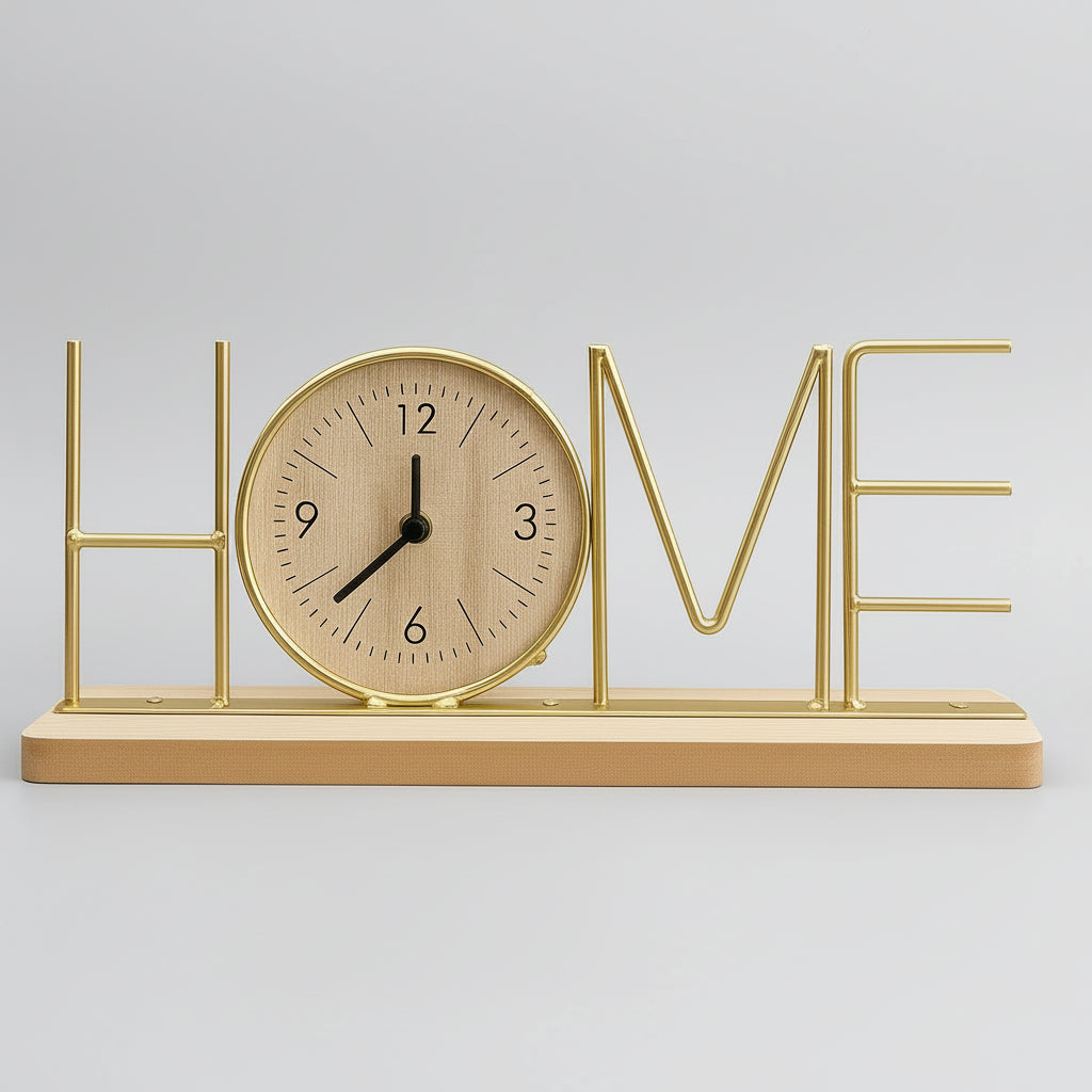 Elegant "HOME" Desk Clock Online in Karachi Pakistan Madina Gift