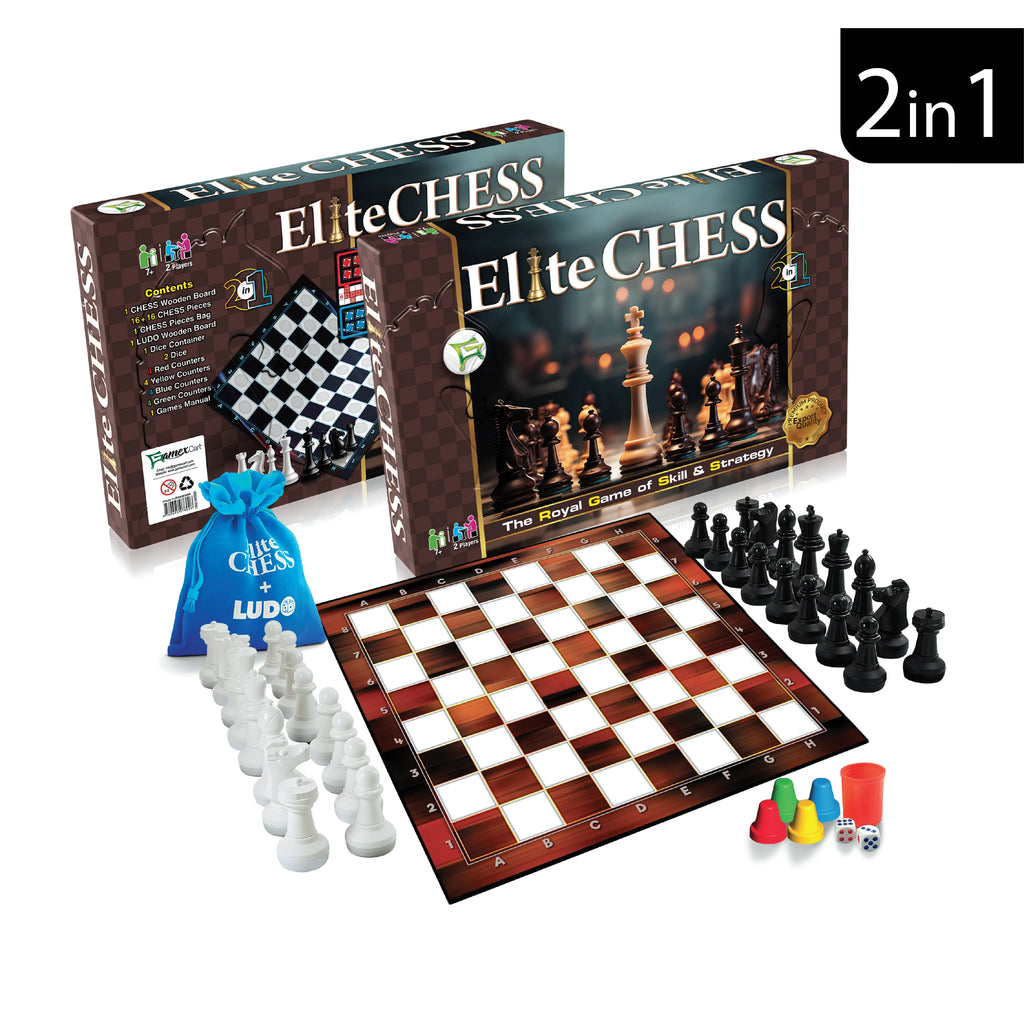 Elite Chess 2 in 1 Board Game Online in Karachi Pakistan madinagift.pk