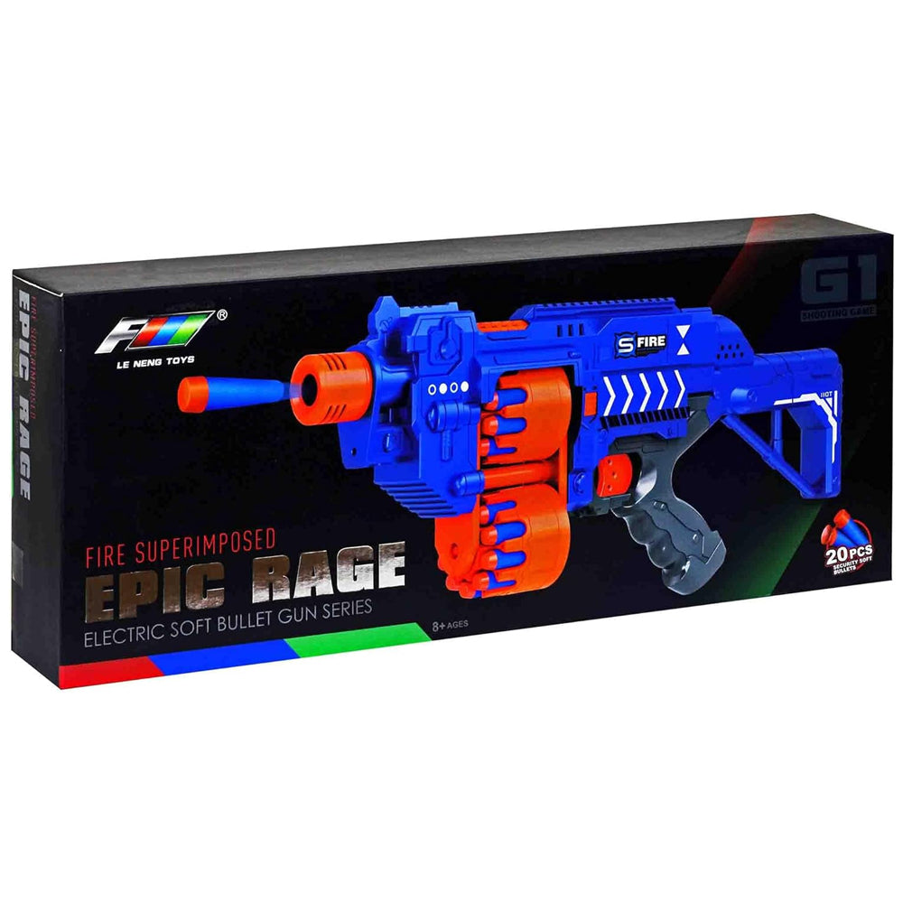 Epic Rage G1 Soft Bullet Nerf Gun box