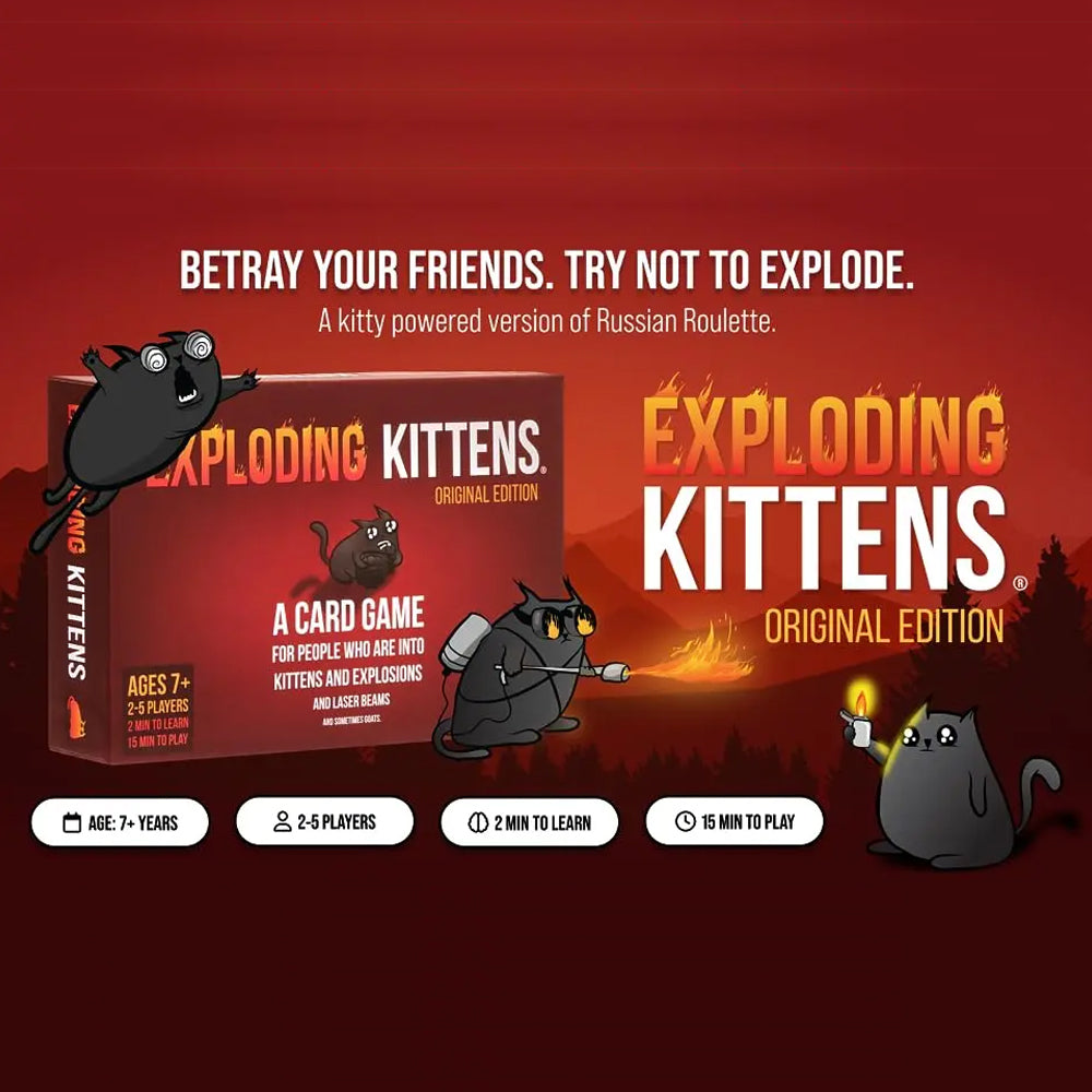 Exploding Kittens The Hilarious Russian Roulette Card Game for Everyone Maidna Gift