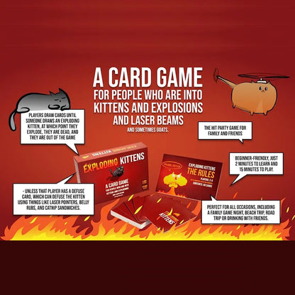 Exploding Kittens The Hilarious Russian Roulette Card Game for Everyone Maidna Gift