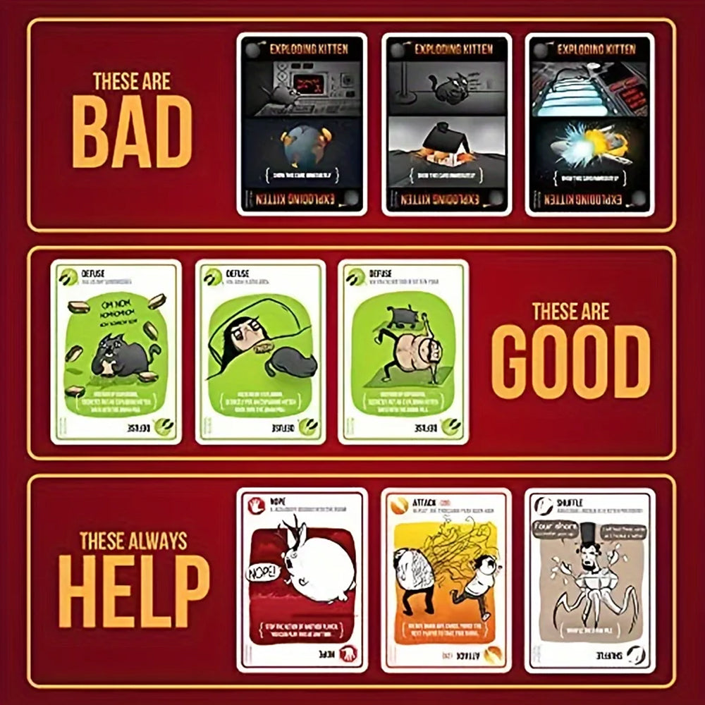 Exploding Kittens The Hilarious Russian Roulette Card Game for Everyone Maidna Gift