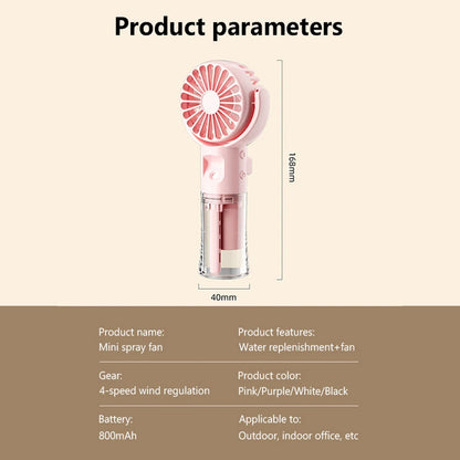 Buy F4 Portable Handheld Mist Fan Online In Pakistan - Madina Gift