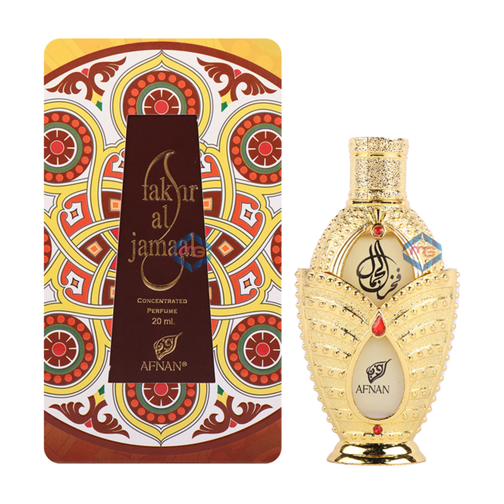Afnan Fakhar Al Jamal Concentrated Perfume Oil Attar - 20 ML - Madina Gift