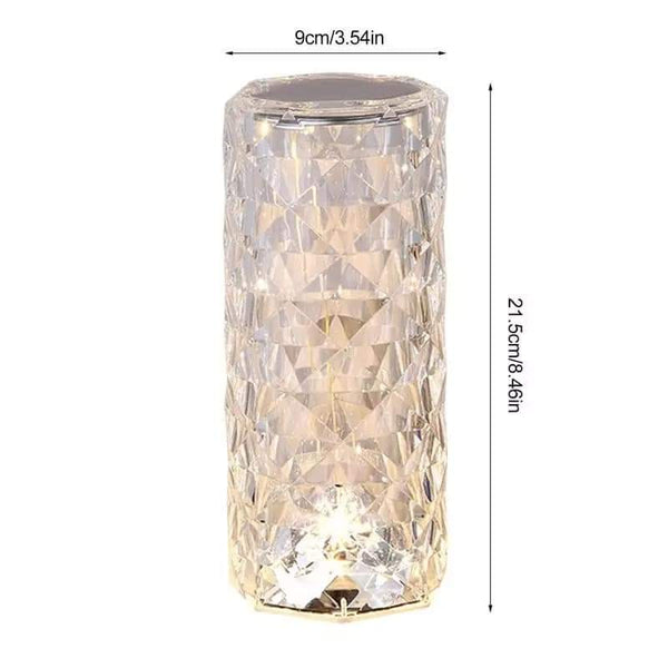 Crystal 3 Color Changing Rechargeable Lamp - Madina Gift