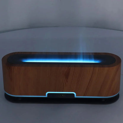 Flame Diffuser Humidifier Wooden Textured Body - Madina Gift