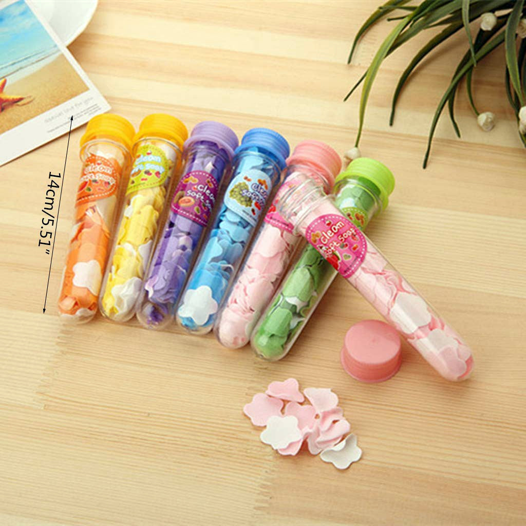 Pocket Sized Dissolving Flower Soaps Tube For Travel & Outdoor Madina Gift