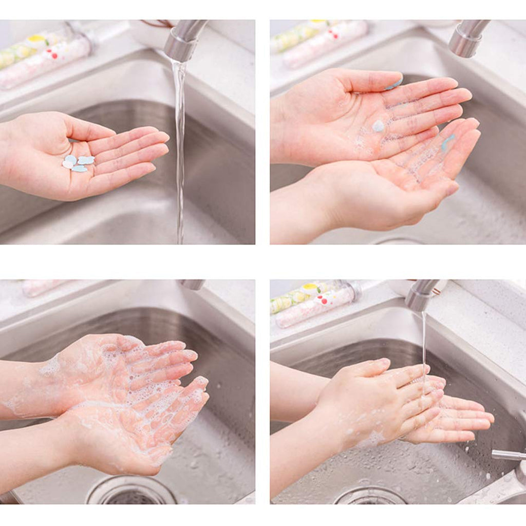 Pocket Sized Dissolving Flower Soaps Tube For Travel & Outdoor Madina Gift