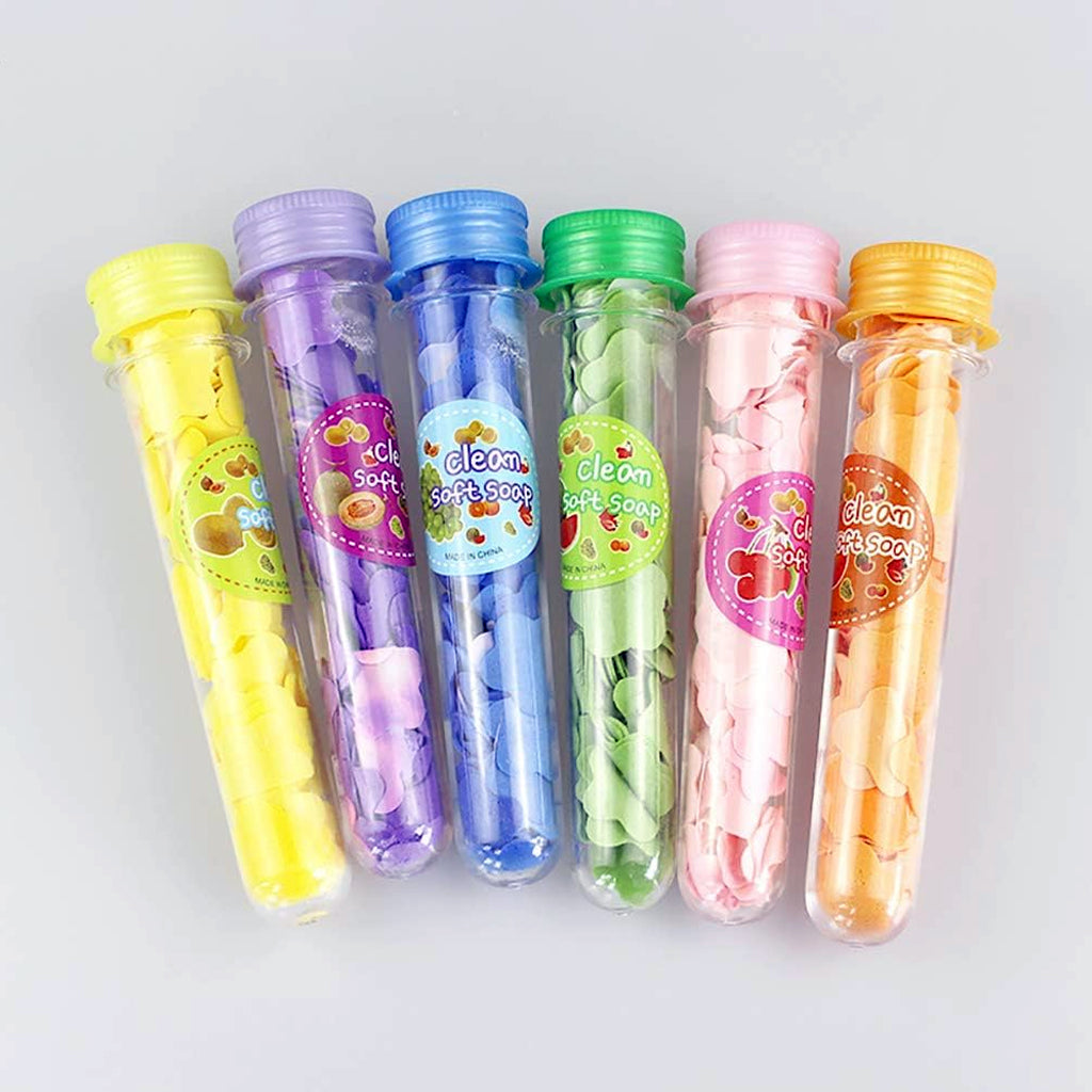 Pocket Sized Dissolving Flower Soaps Tube For Travel & Outdoor Madina Gift