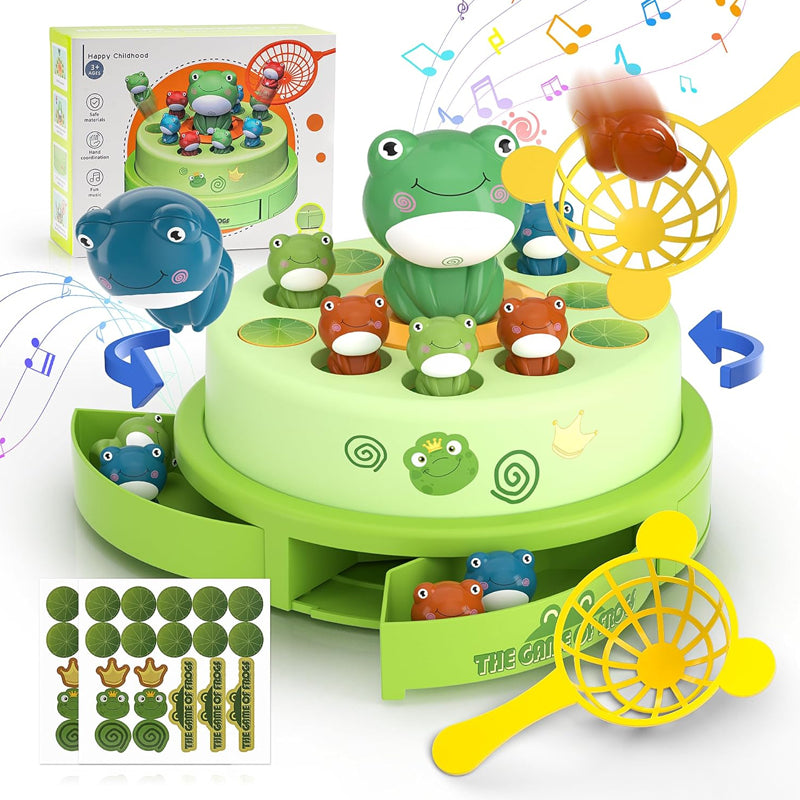 Frog Bounce & Catch Game Bouncing Turntable Toy Madina Gift
