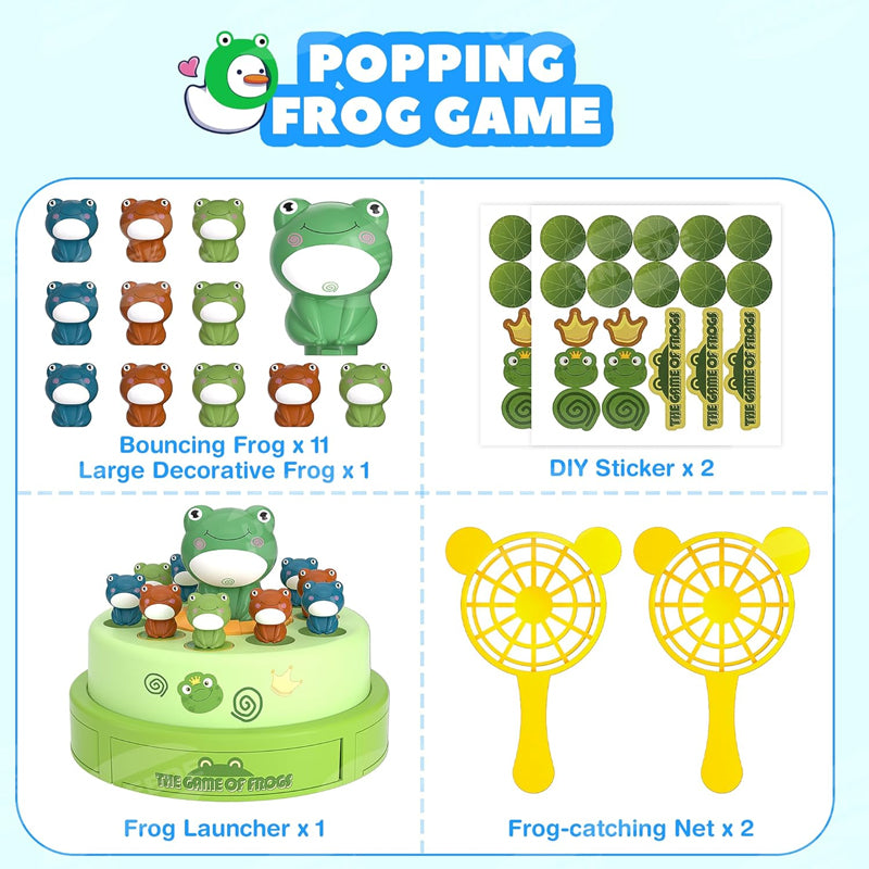 Frog Bounce & Catch Game Bouncing Turntable Toy Madina Gift