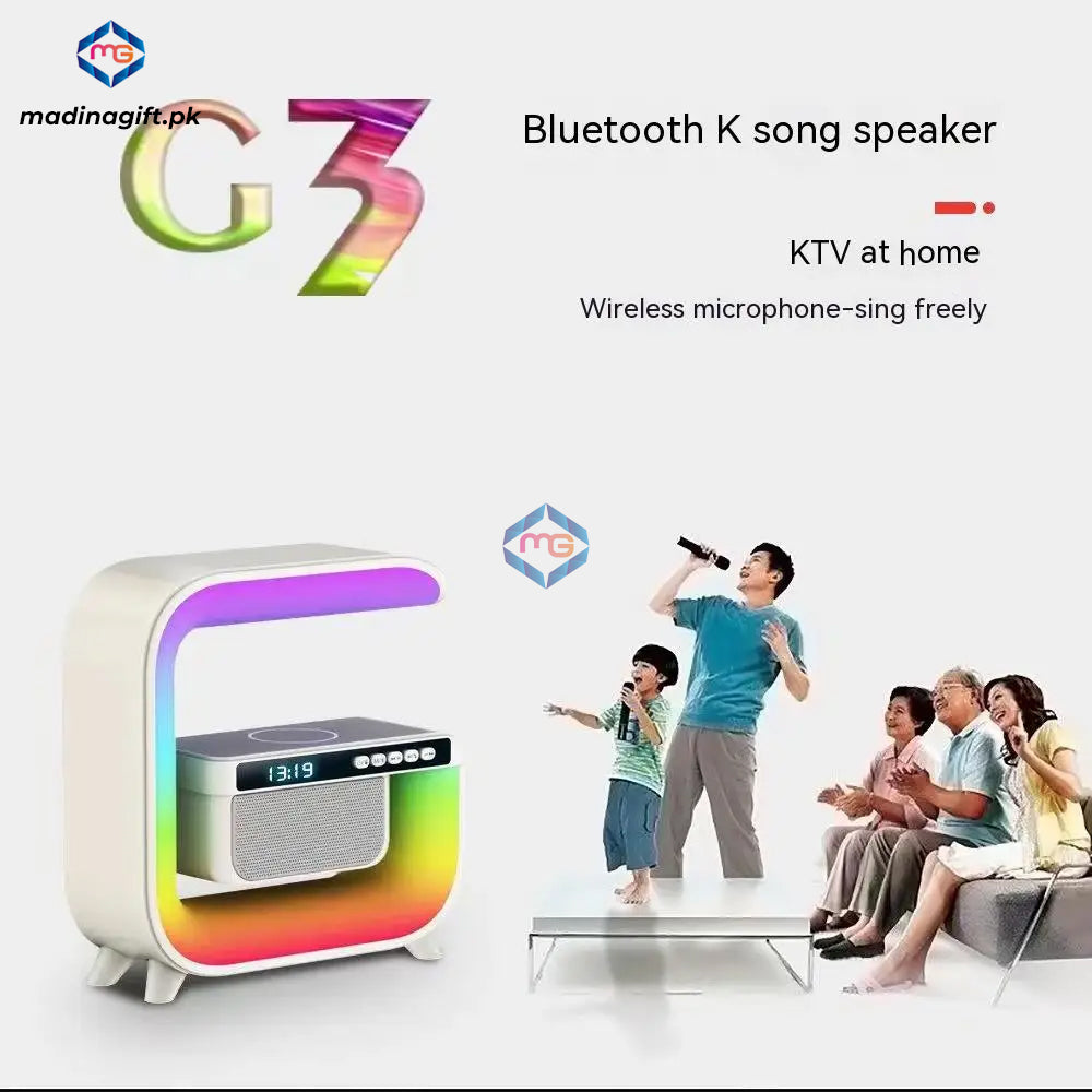 G3 RGB LED Wireless Charging Speaker - Madina Gift