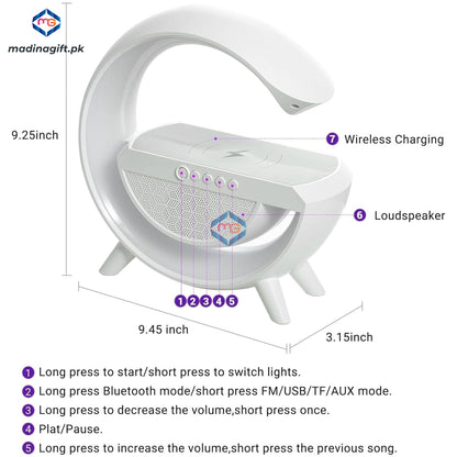 G Wireless Charging Bluetooth Speaker & FM Radio - BT-2301