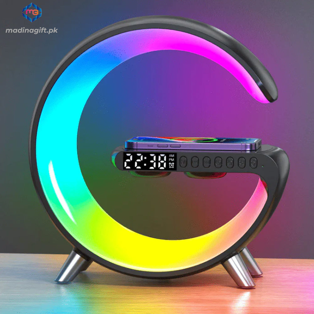 G Bluetooth Speaker Wireless Charger Lamp Clock & Counter - G-63