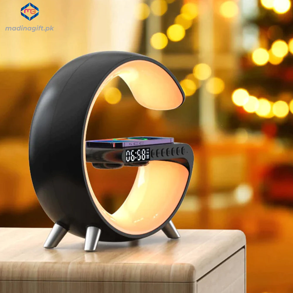 G Bluetooth Speaker Wireless Charger Lamp Clock & Counter - G-63 