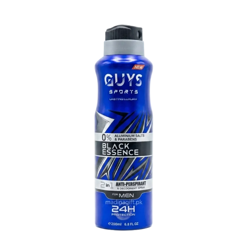 GUYS Sports Black Essence 200 ML Body Spray Ultimate Freshness for Men Online in Pakistan Madina Gift