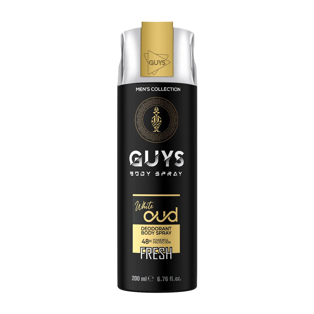 GUYS White Oud 200 ML Deodorant Body Spray For Men Madina Gift