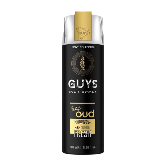 GUYS White Oud 200 ML Deodorant Body Spray For Men Madina Gift