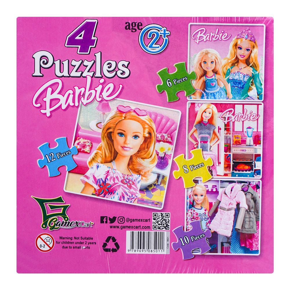 Gamex Cart 4 Puzzle Barbie 8501