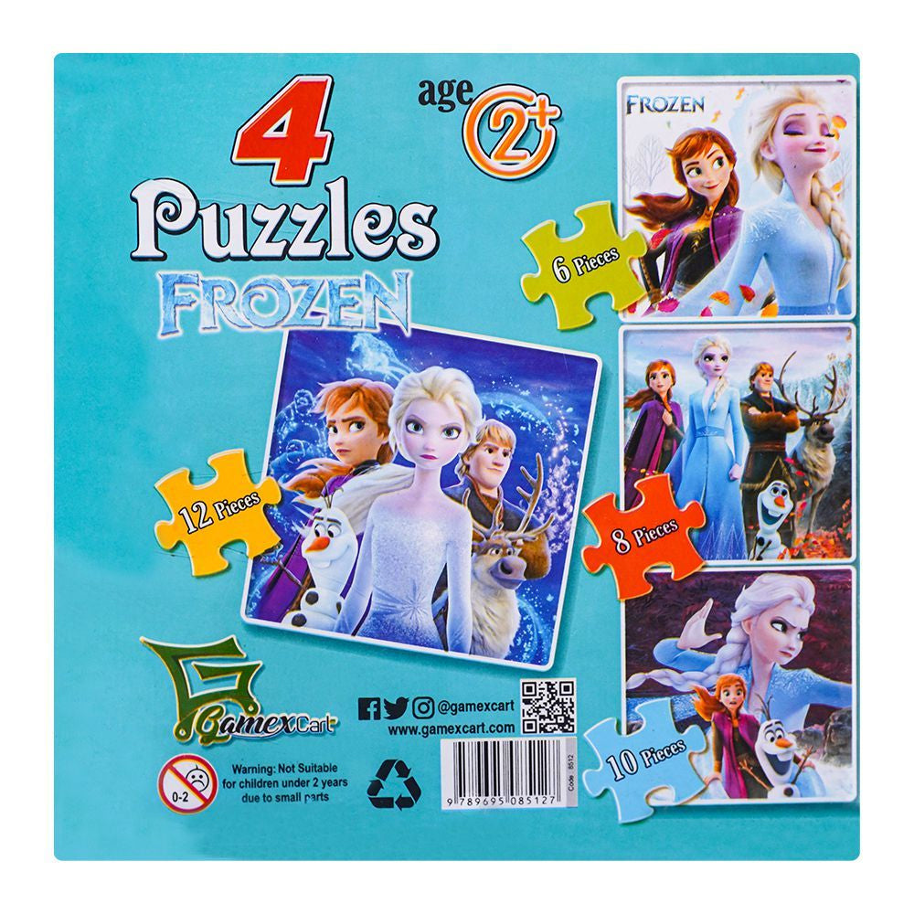 Gamex Cart 4 Puzzle Frozen - 8512  Elsa Anna 