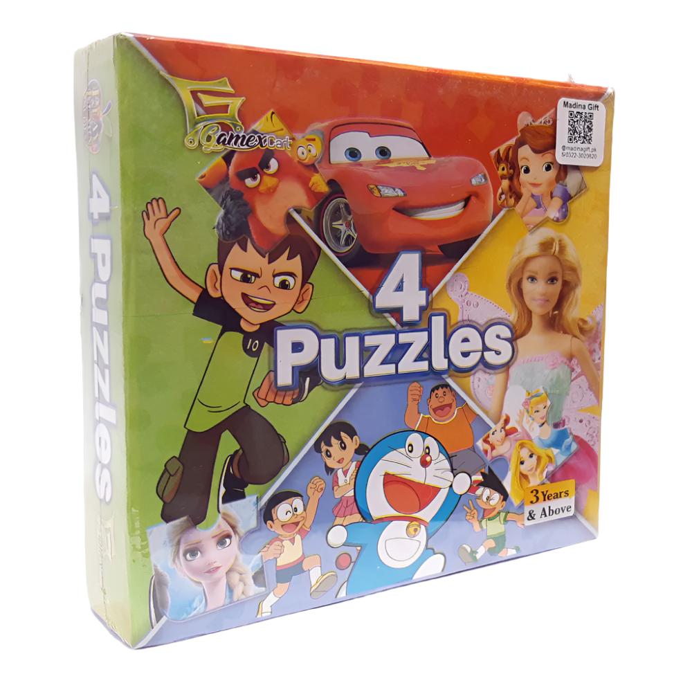 Gamex Cart 4 Puzzle Mix Cartoons - 8530 Madina Gift