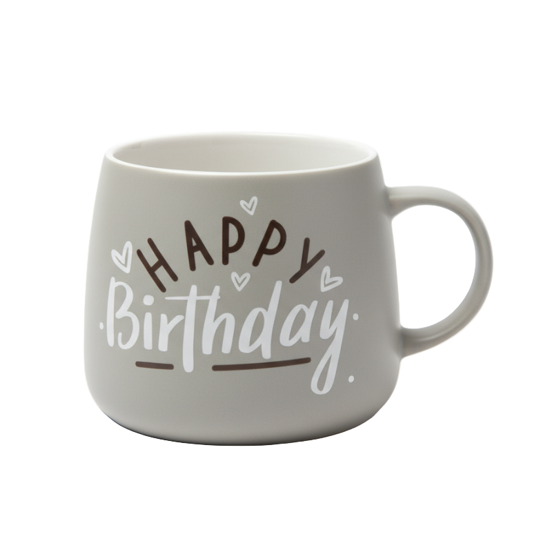 Gray Happy Birthday Quotes Ceramic Mug Online in Karachi Pakistan Madina Gift