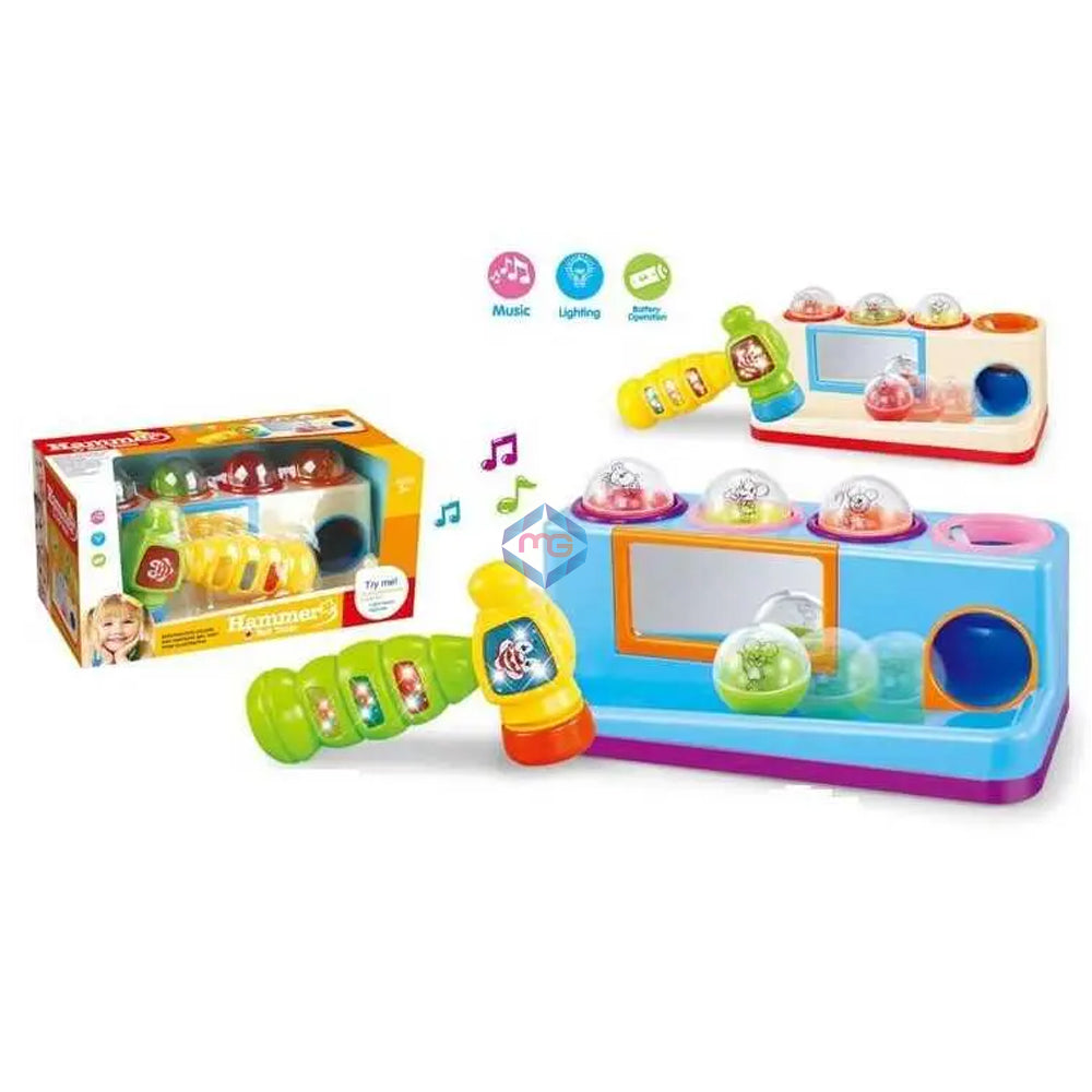 Hammer Ball Table Hit Ball - Music & Light Educational Game Play Set - 332 - Madina Gift