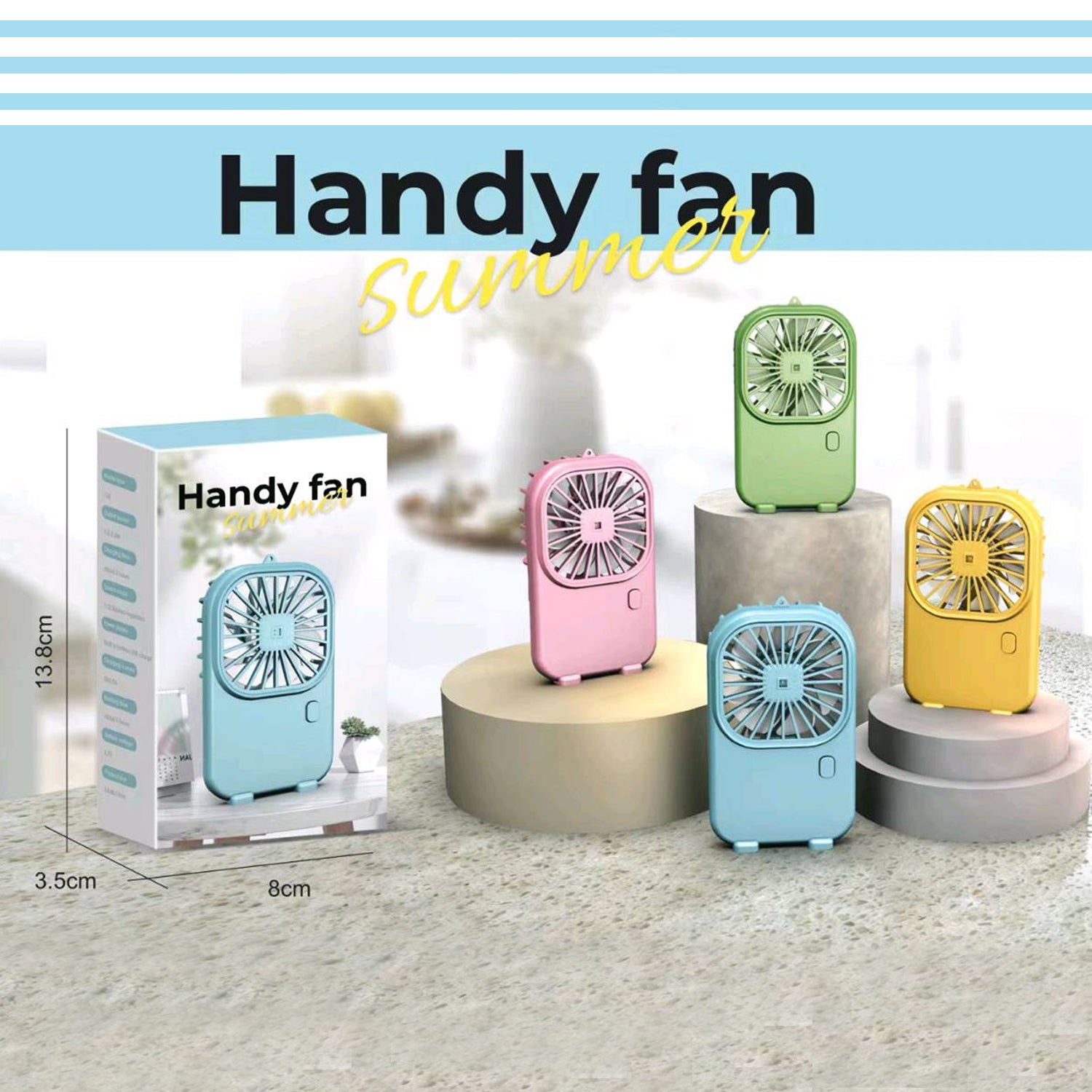 Summer Handy Mini Fan For Indoor & Outdoor Madina Gift