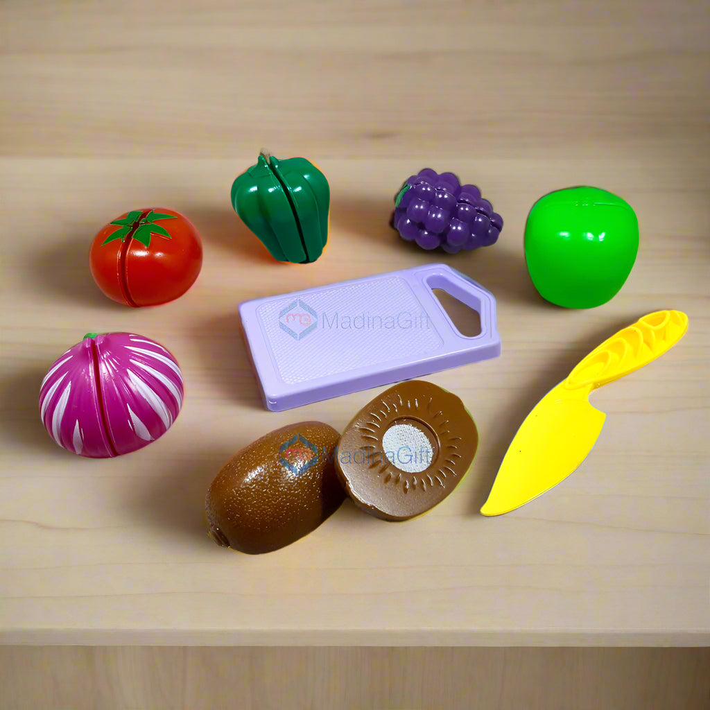 Happy Cutting Fruit & Vegetable Play Set For Kids Madina Gift