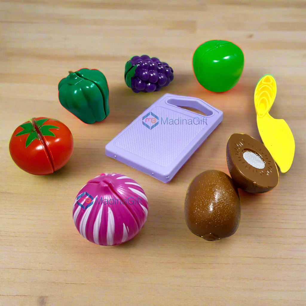Happy Cutting Fruit & Vegetable Play Set For Kids Madina Gift