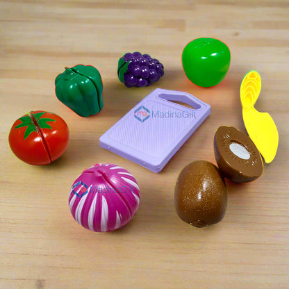 Happy Cutting Fruit & Vegetable Play Set For Kids Madina Gift