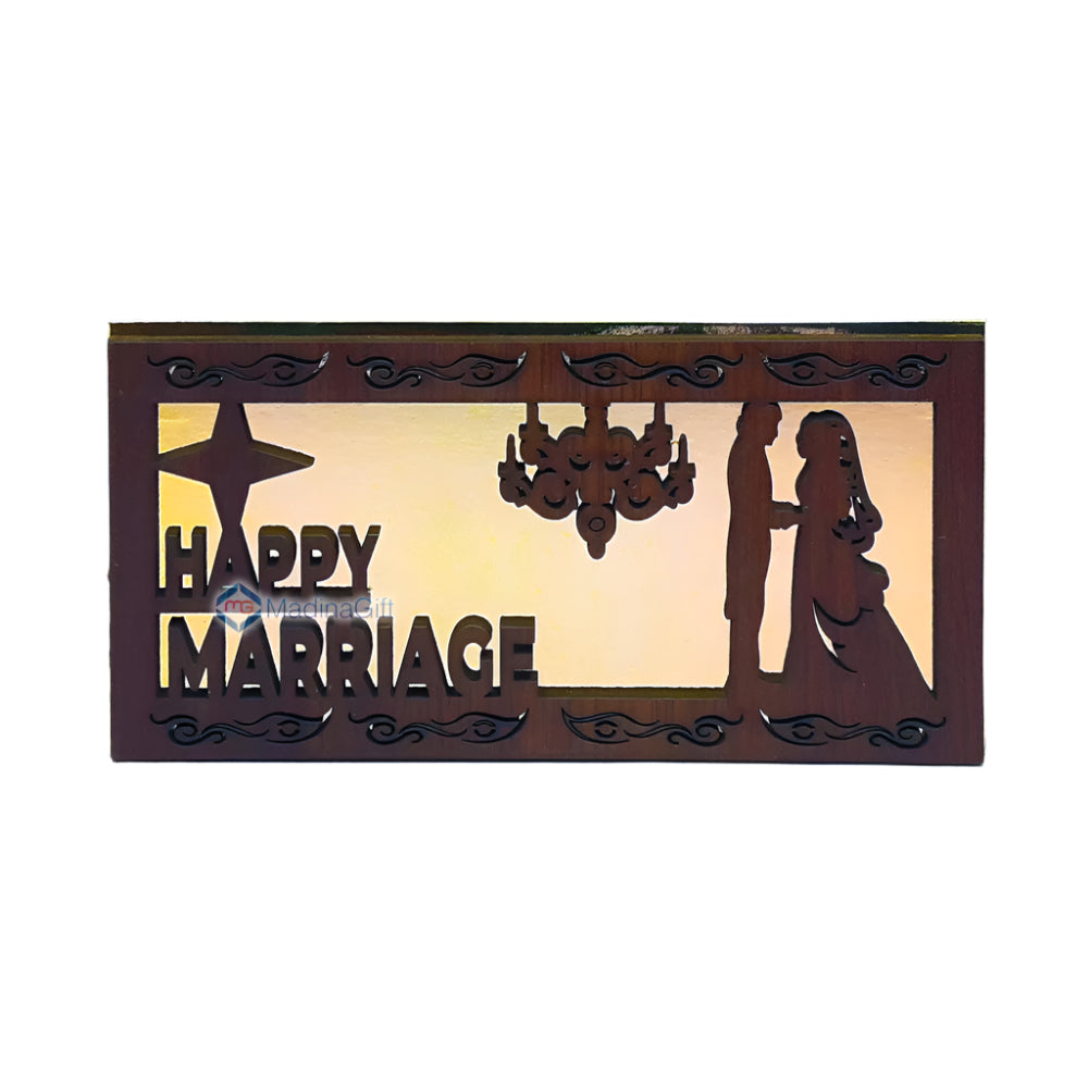 Happy Marriage Wooden Money Envelope Madina Gift