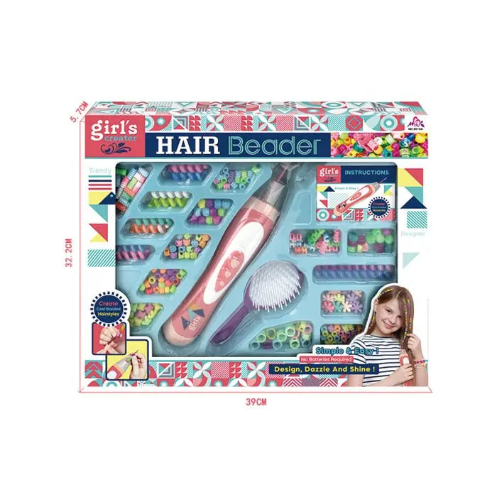 DIY Plastic Handy Fashion Hair Beader Girls Toy Set MBK-205K - Madina Gift