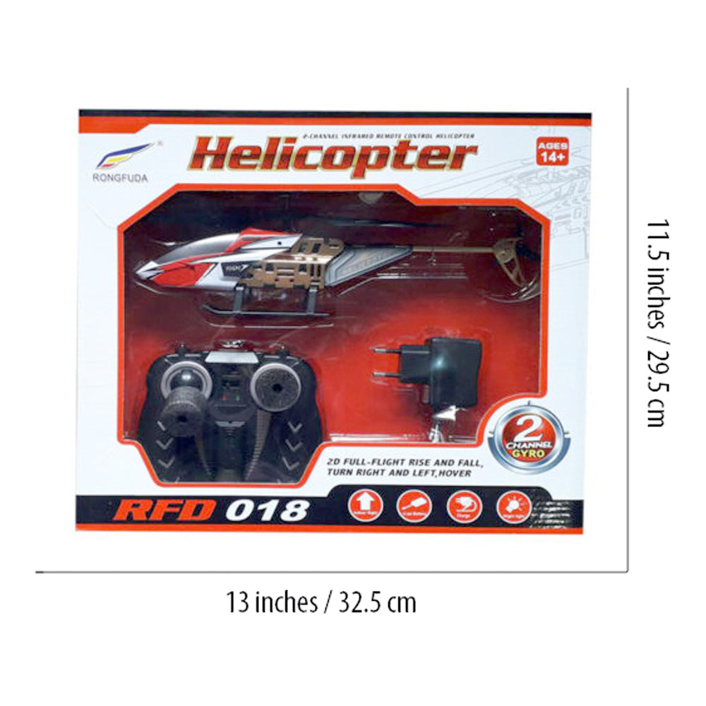 Remote Control Helicopter RFD018C - 2 Channel Rechargeable - Madina Gift