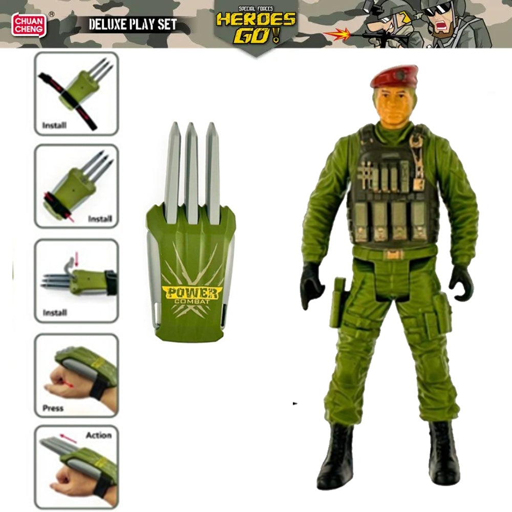 Heroes Go! Special Forces Action Figure & Tactical Claw Set 11004 Online in Karachi Pakistan Madina Gift