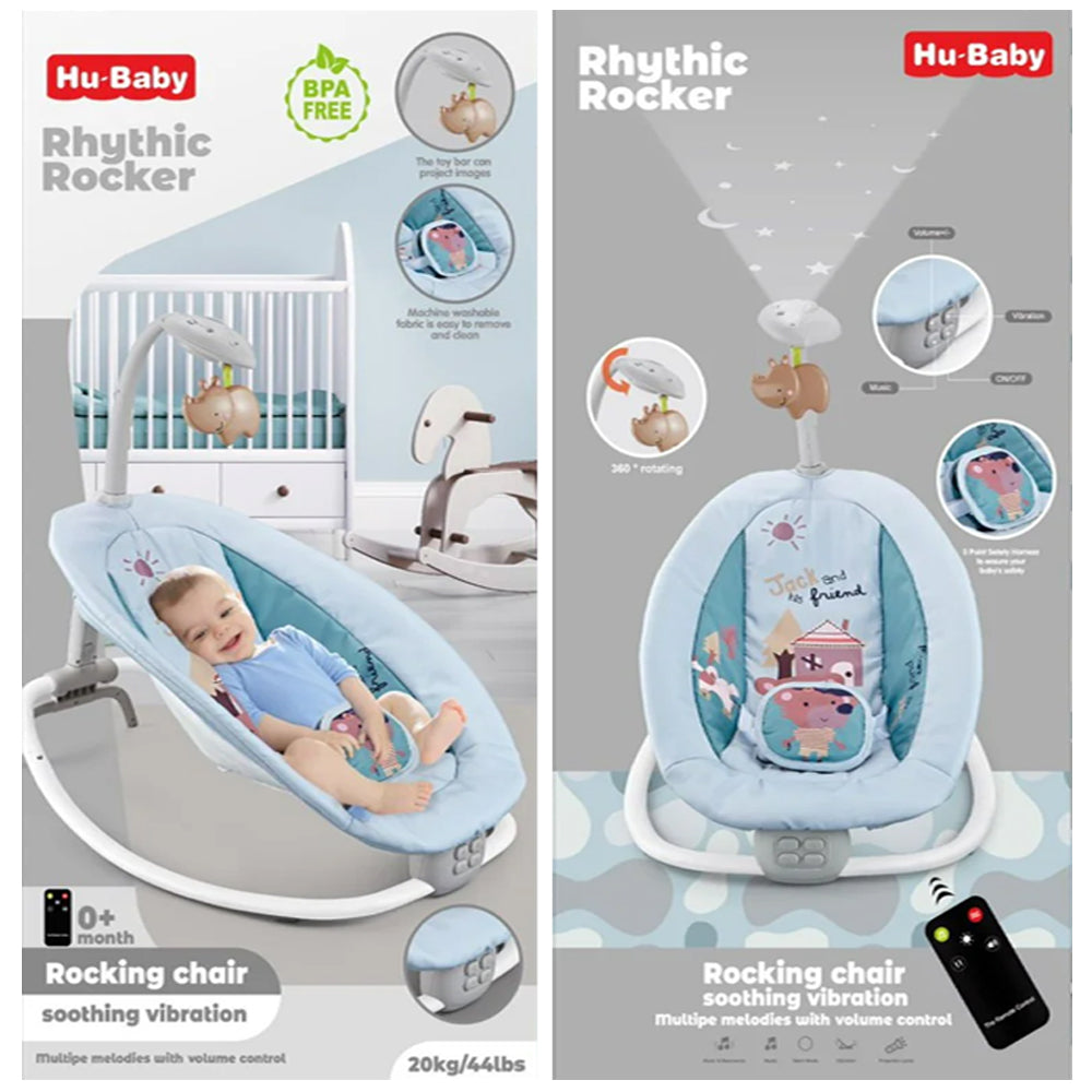 Hu-Baby Portable Baby Rocker Electric Bouncer & Swing Cradle with Remote Control - Madina Gift