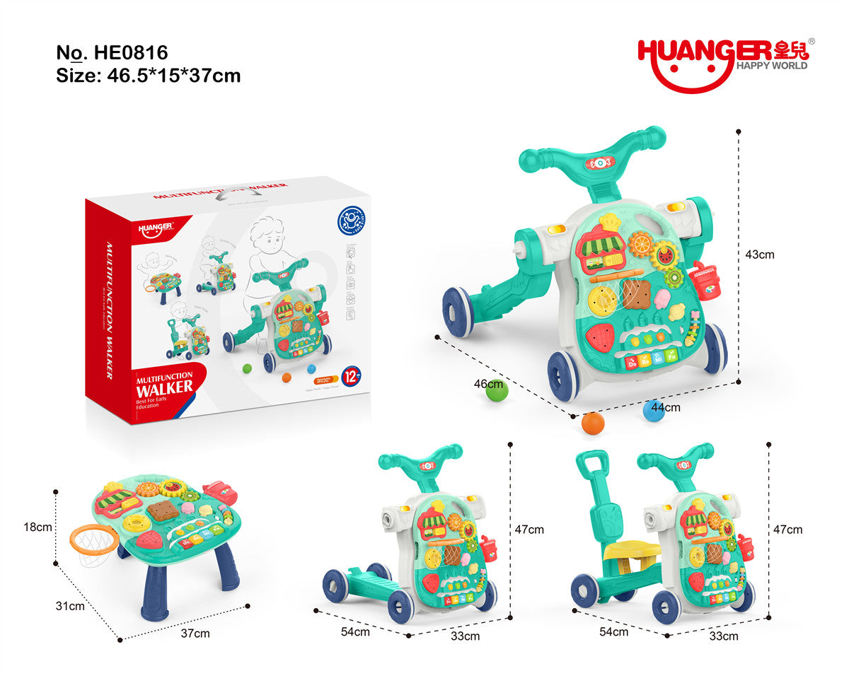 Huanger 4 in 1 Multifunction Baby Walker With Music Madina Gift