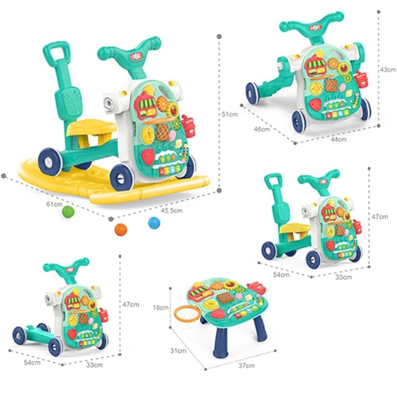 Huanger 5 in 1 Multifunction Baby Walker With Music Madina Gift