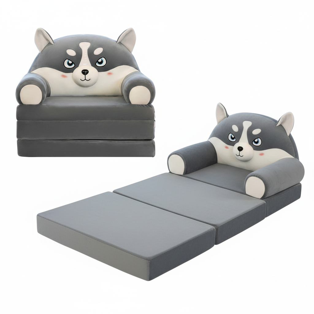 Husky Plush Baby Sofa Cum Bed For Kids Online in Karachi Pakistan Madina Gift
