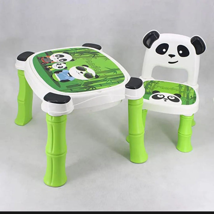 Kids Panda Table Chairs Set