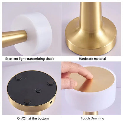 Rechargeable Touch Sensor LED Metal Lamp - Madina Gift