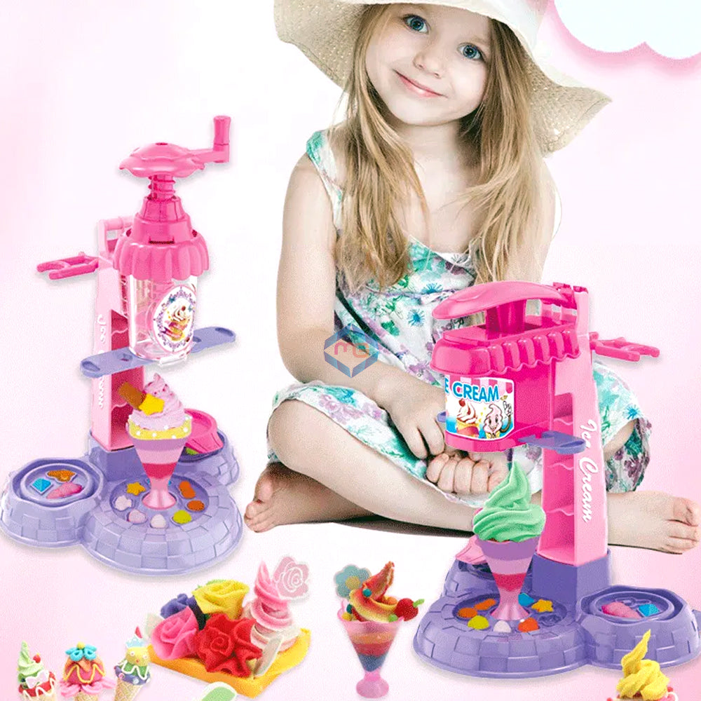 Colorful Ice Cream Machine Play Dough Set - 666-28 - Madina Gift