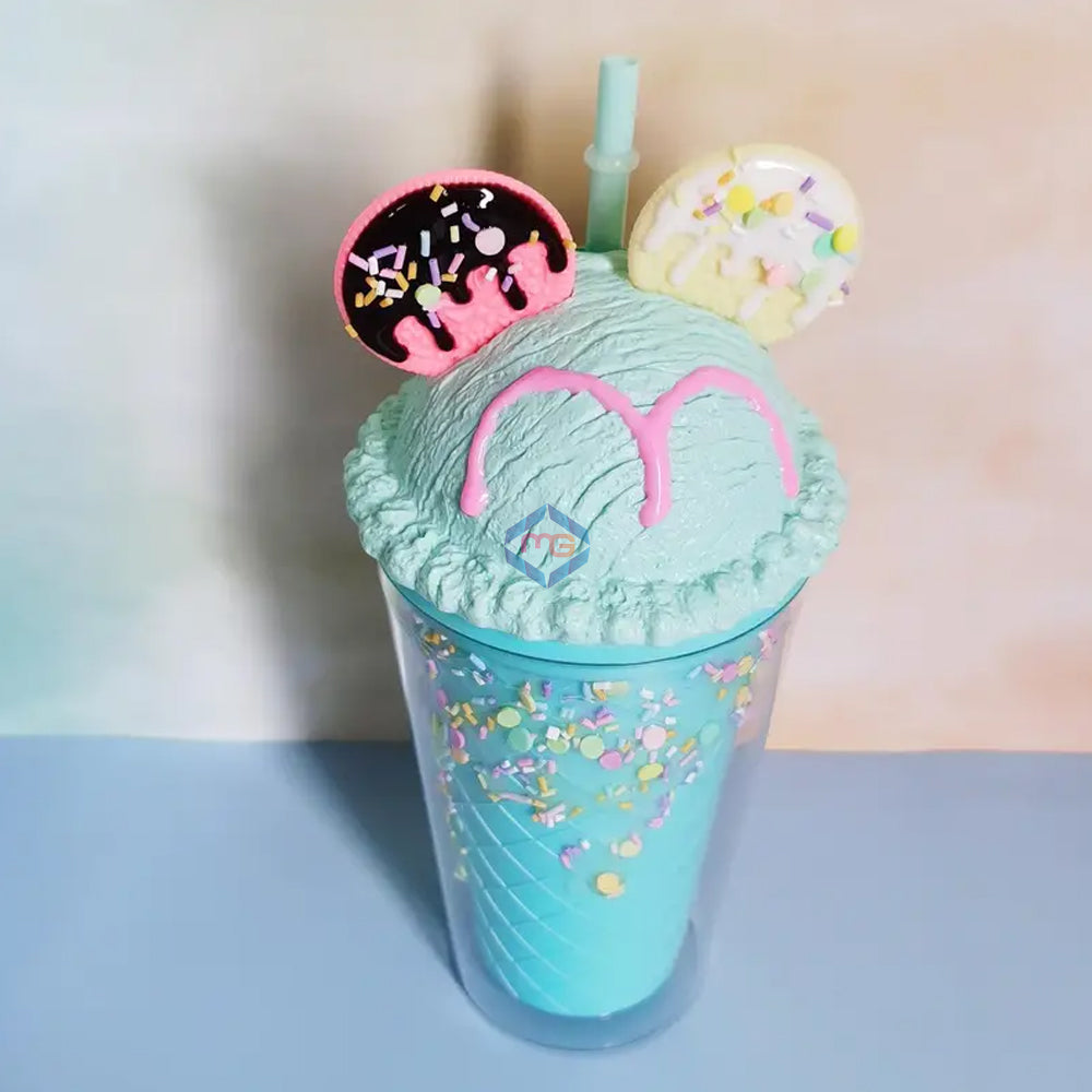 Ice Cream Cookie Tumbler with Lid & Straw - Madina Gift