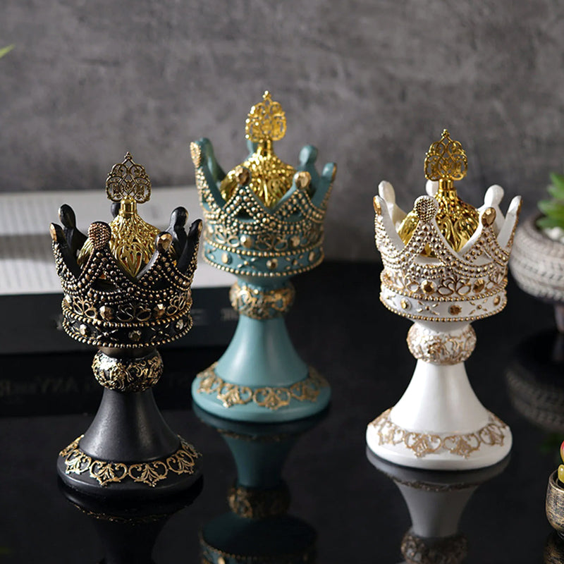 Luxury Essential Oil & Incense Burner With Resin Crown Madina Gift