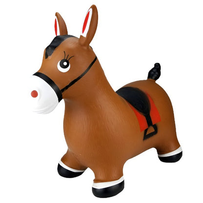 Bouncy Toy Horse Brown For Kids - Madina Gift - www.madinagift.pk