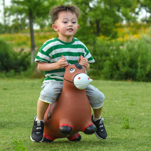 Bouncy Toy Horse Brown For Kids - Madina Gift - www.madinagift.pk