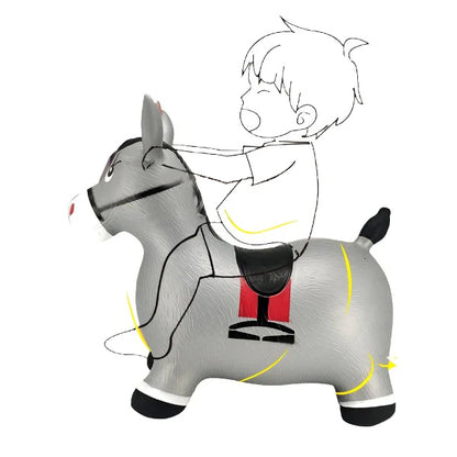 Bouncy Toy Horse Grey For Kids