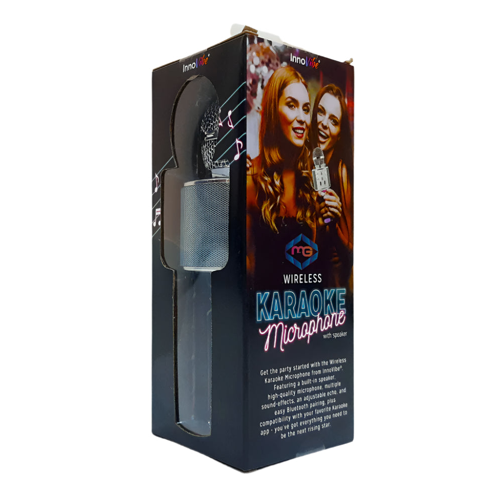 InnoVibe Wireless Karaoke Microphone with Speaker, Portable Handheld Microphone Bluetooth Speaker Madina Gift