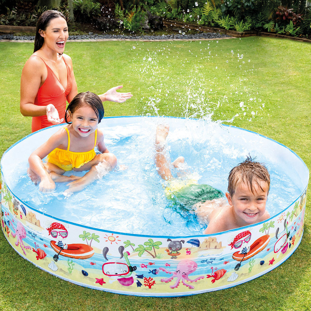 Intex Snapset Fun at the Beach Kiddie Pool 5' x 10" 56451 Madina Gift