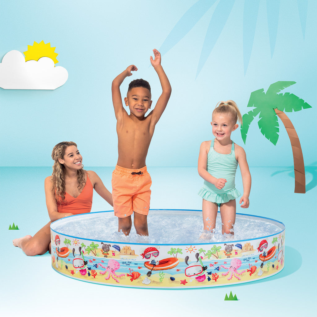 Intex Snapset Fun at the Beach Kiddie Pool 5' x 10" 56451 Madina Gift